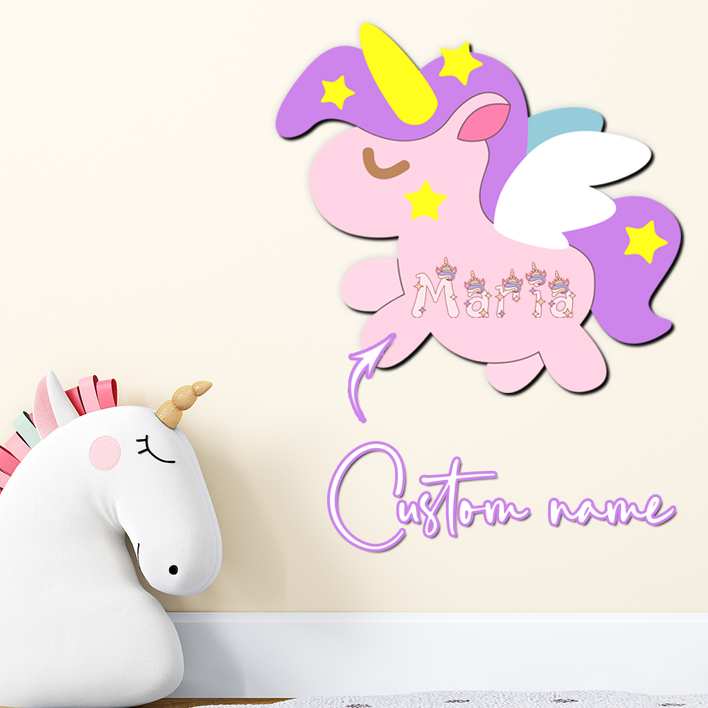 Baby Nursery Name Sign - Персонализированная деревянная табличка с именем в