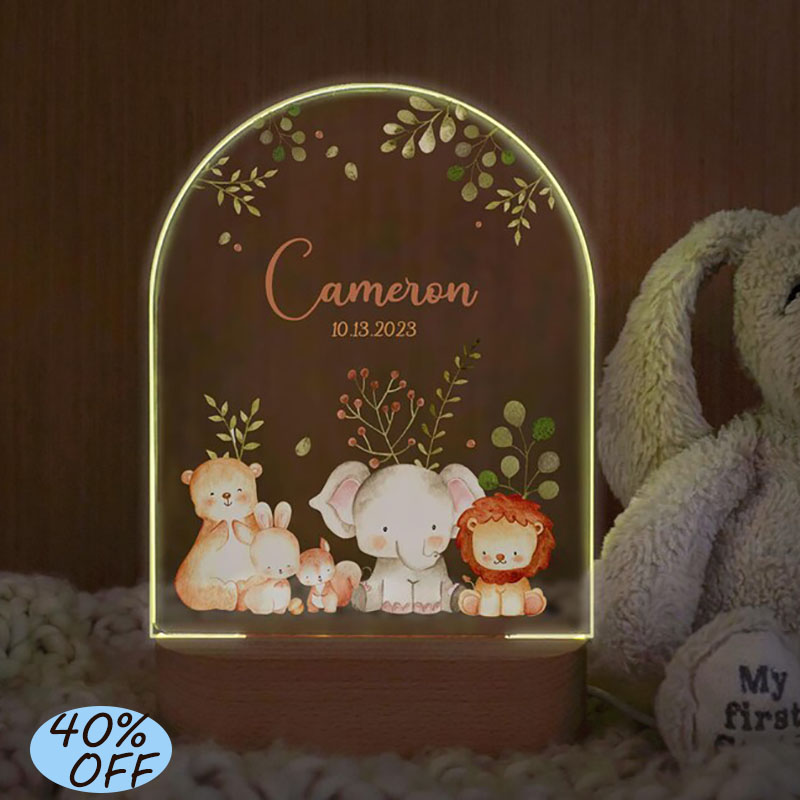Baby Nursery Lamp - Детский ночник с индивидуальным именем, персонализированная