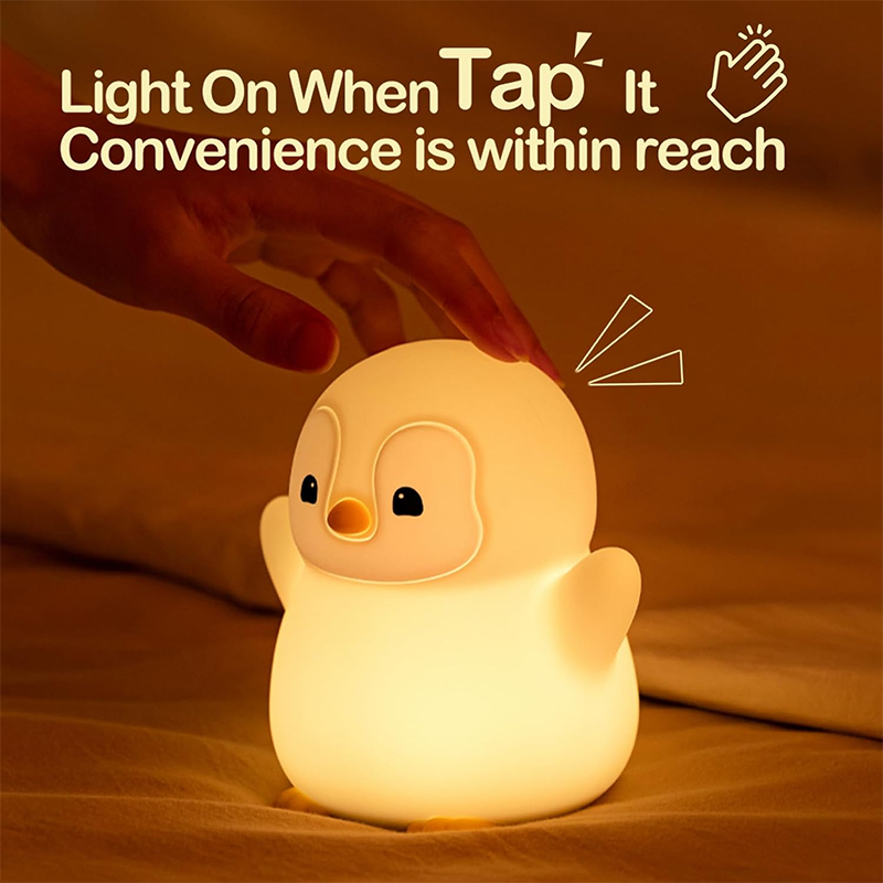 Baby Nursery Table Lamp - НОВЫЙ Ночник-пингвин из силикона для детской