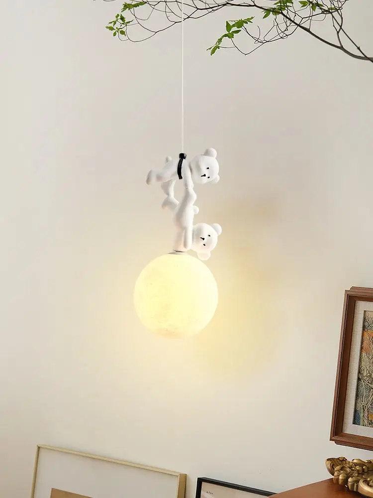 Baby Nursery Light Fixture - Детский светильник-медведь: мультяшный подвесной светильник из