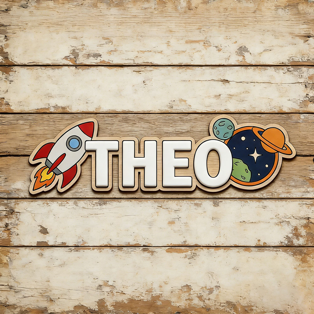 Baby Nursery Name Sign - Персонализированная табличка с именем в виде