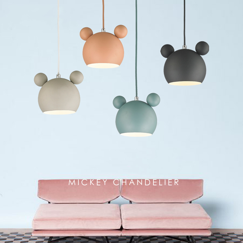 Baby Nursery Lamp - Современные подвесные светильники с Микки, красочные