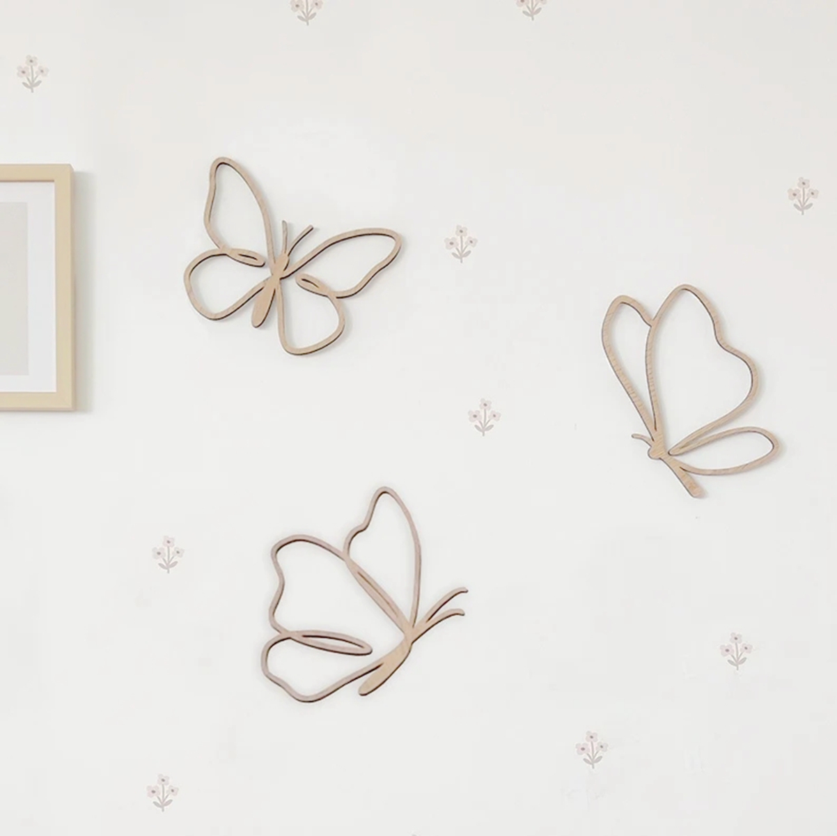 Baby Nursery Design - Деревянная табличка с бабочками, деревянный декор