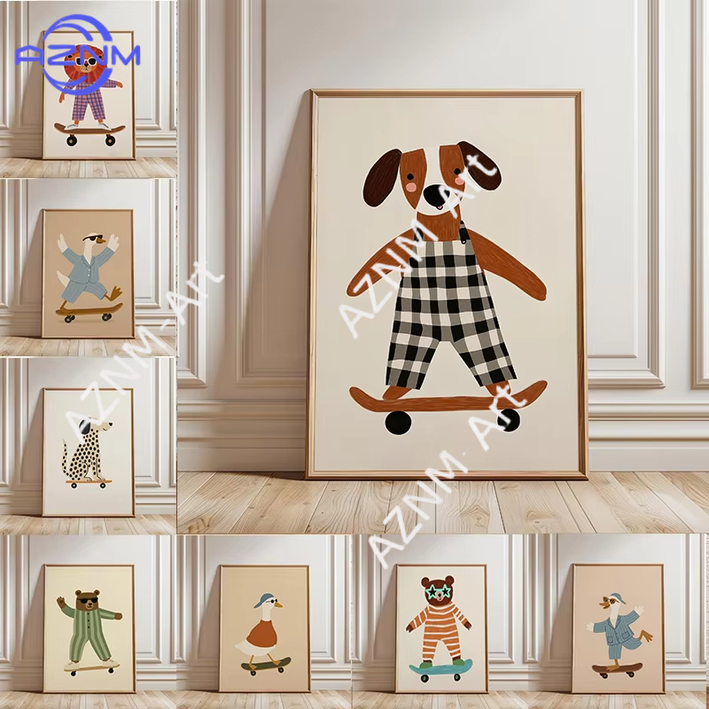 Baby Nursery Design - 1 шт. Забавный постер с животными