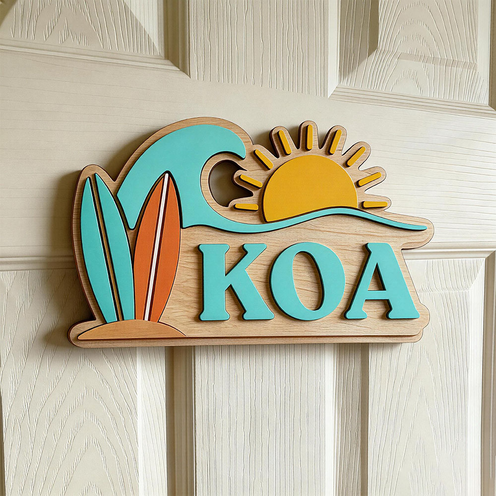 Baby Nursery Name Sign - Персонализированная деревянная табличка на дверь с