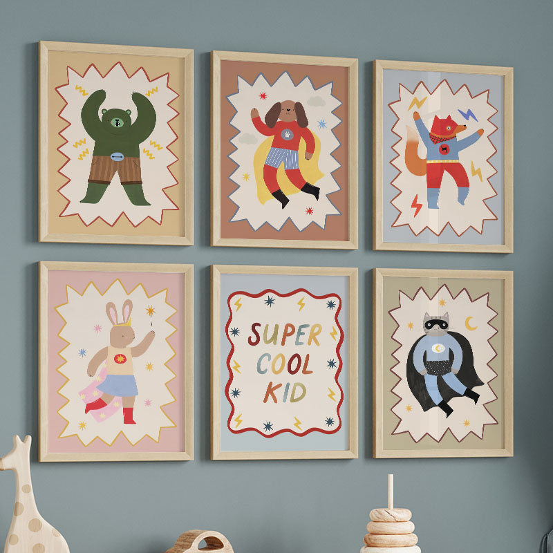 Baby Nursery Design - Забавные мультяшные постеры и картины на