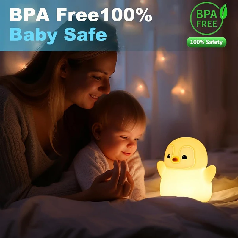 НОВЫЙ Ночник-пингвин из силико – обзор и цена Baby Nursery Table Lamp