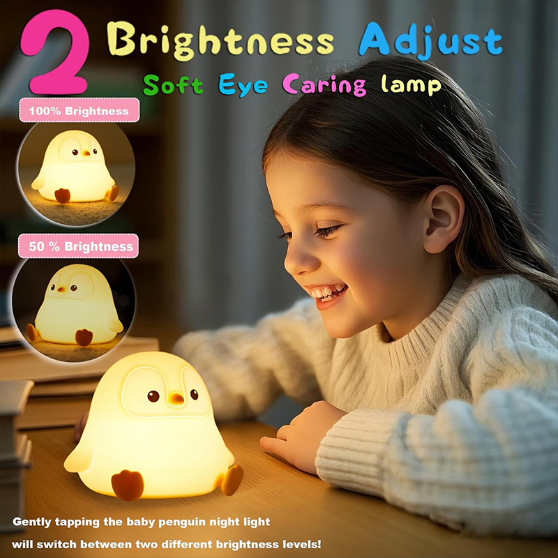 Милый ночник-пингвин из силико – обзор и цена Baby Nursery Table Lamp
