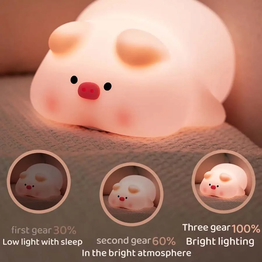 Ночник Piggy Bunny, светодиодн – обзор и цена Baby Nursery Table Lamp