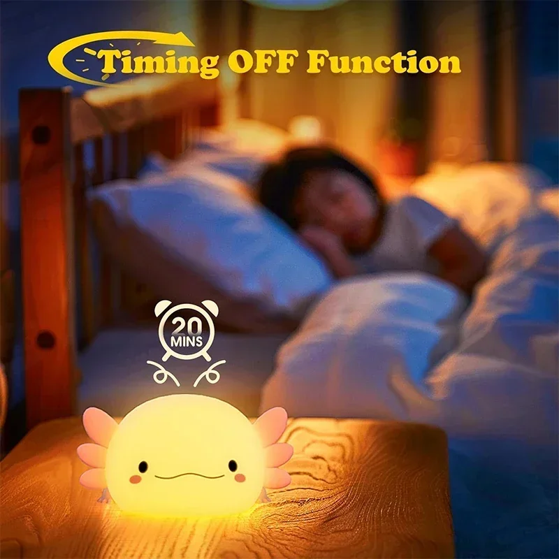 Милый аксолотль ночник силикон – обзор и цена Baby Nursery Table Lamp