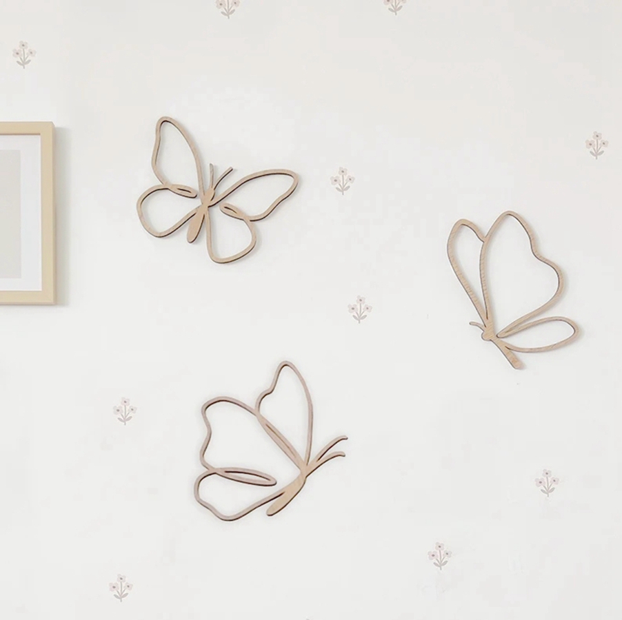 Деревянная табличка с бабочкам – обзор и цена Baby Nursery Design