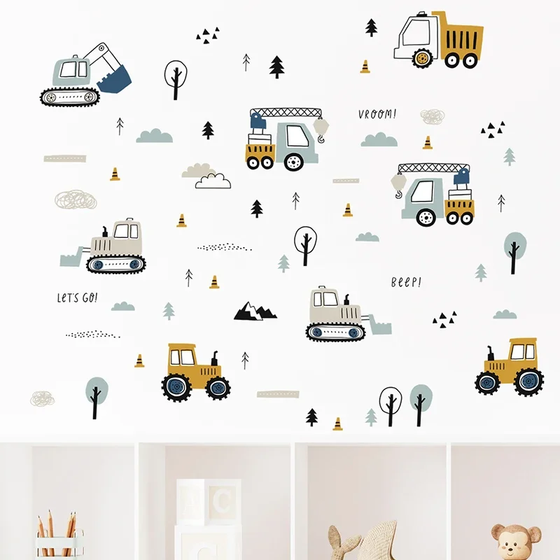 Ручной рисунок, милые автомоби – обзор и цена Baby Nursery Design
