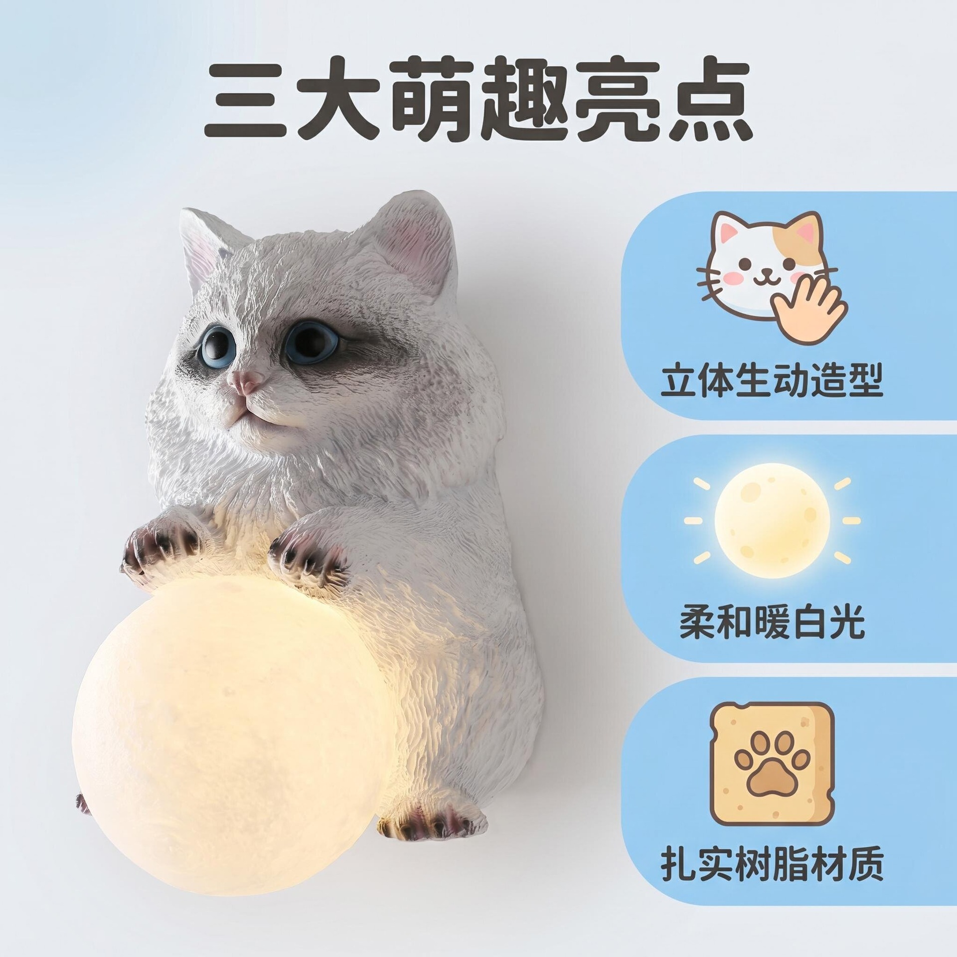 Настенный светильник Cat Moon  – обзор и цена Baby Nursery Light Fixture